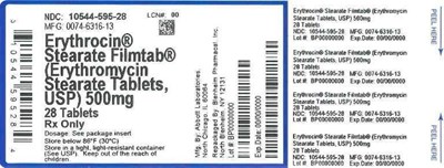 500mg 28ct (Label Erythrocin Stearate Filmtab Tabs 500mg Bpi(10544 595 28) Abbott(0074 6316 13) Rev0)